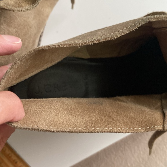 J. Crew Macalister Tan Lace Up Wedge Ankle Boot Made in Italy Size 10 - Picture 9 of 10